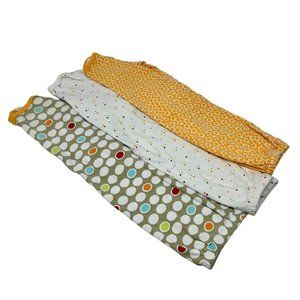 3 Baby Sleep Sacks - Light‎ Orange, White, and Grey & White Size 0-3 Month
